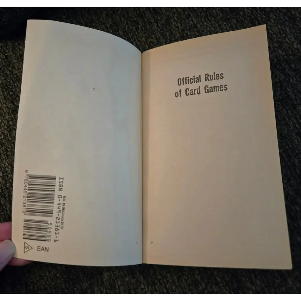 Vintage Official Rules of Card Games Paperback Albert H Morehead Fawcett Crest